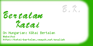 bertalan katai business card
